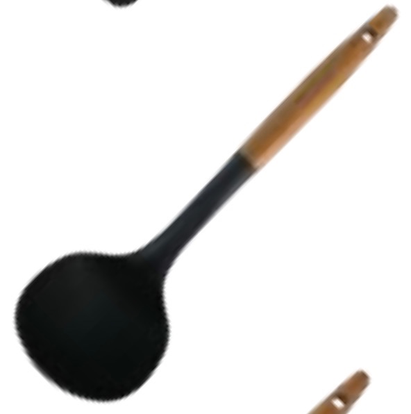 Une louche en nylon avec manche en bambou (lot 42510) de marque frandis : photo du produit rappelé le 11/05/2023
