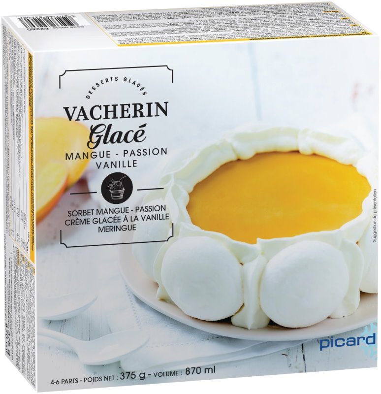 Vacherin glacé mangue-passion vanille Picard : photo du produit rappelé le 28/07/2021
