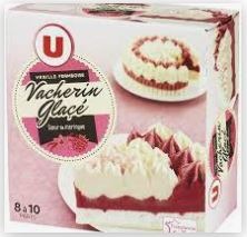 Vacherin glacé vanille framboise U : photo du produit rappelé le 02/08/2021