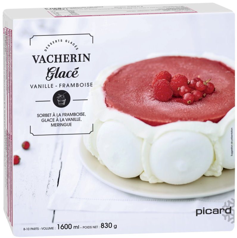 Vacherin glacé vanille - framboise Picard : photo du produit rappelé le 27/01/2022