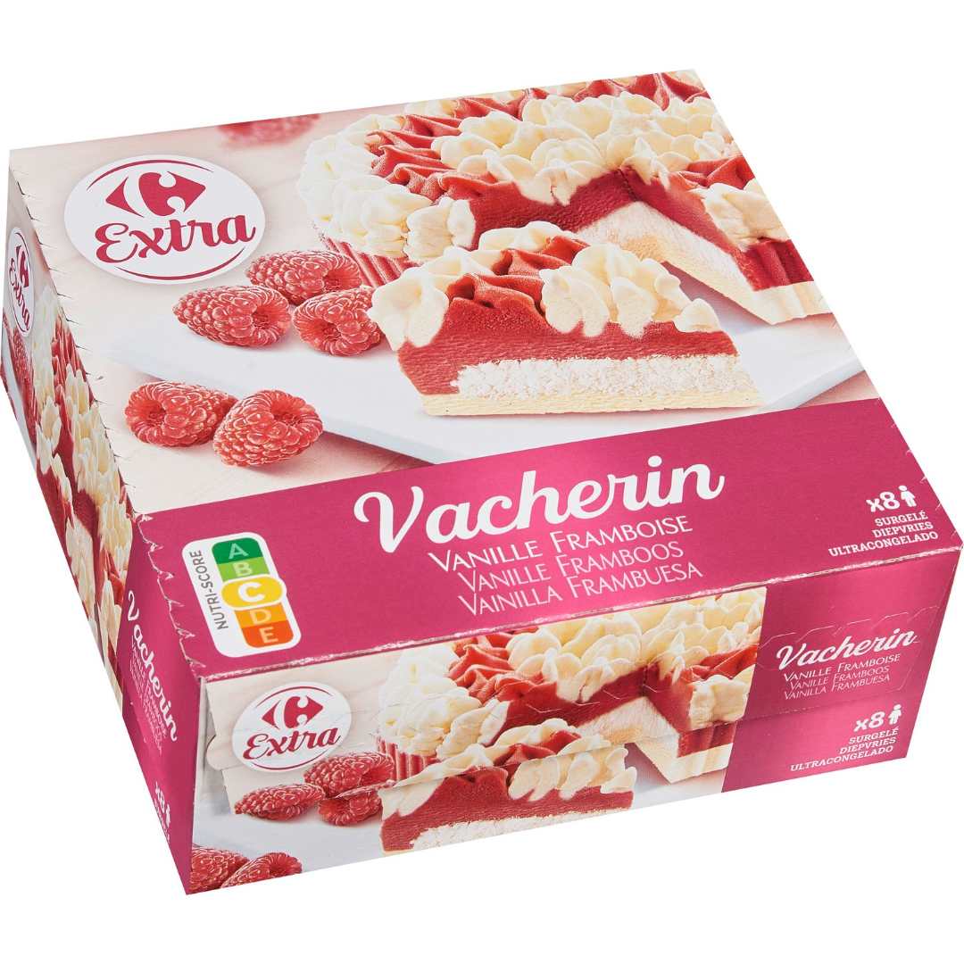 Vacherin vanille framboise 1,2l Carrefour Extra : photo du produit rappelé le 29/07/2021