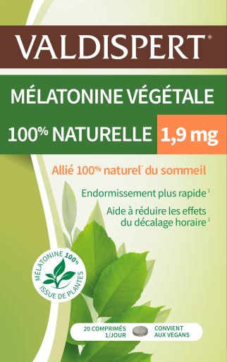 Valdispert melatonine vegetale 100 % naturelle 1,9 mg : photo du produit rappelé le 25/08/2021