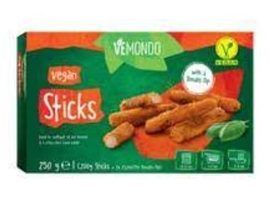 Vegan sticks Vemondo : photo du produit rappelé le 24/08/2021
