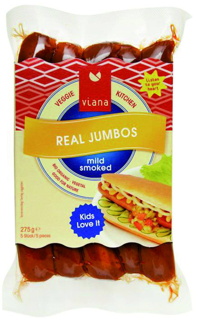 Veggie real jumbos hot dog Viana : photo du produit rappelé le 16/11/2021