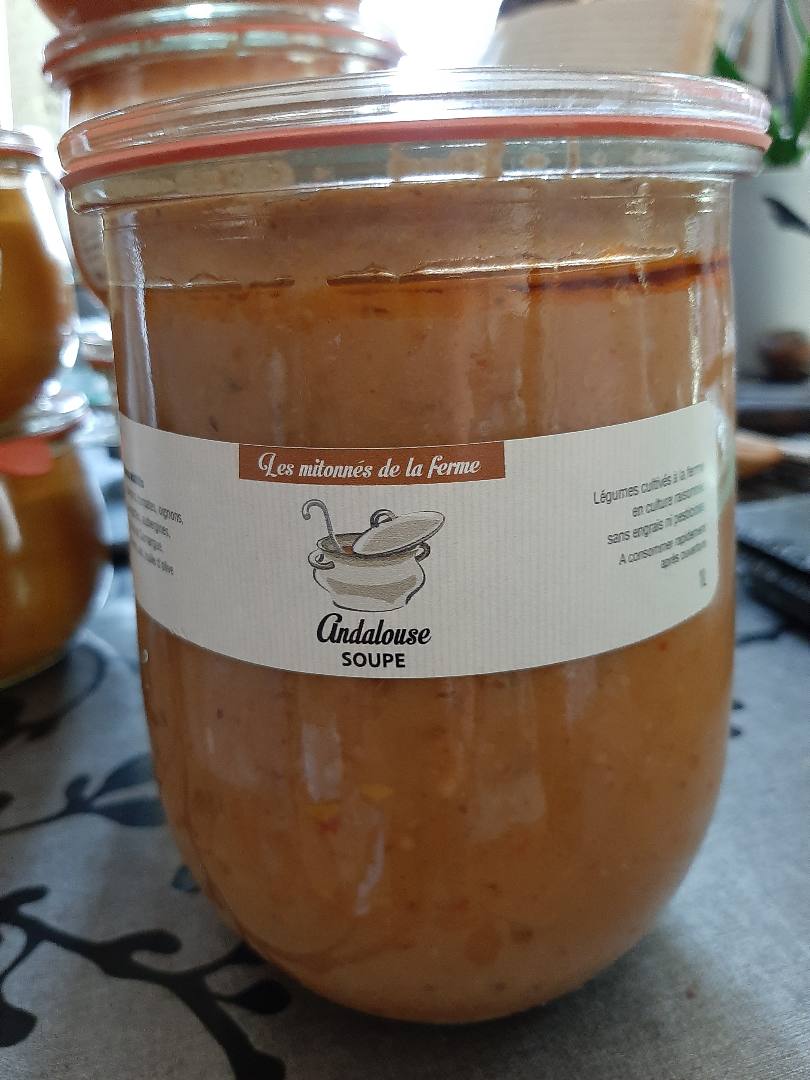 Veloute et soupe 500ml et 1l pot verre les mitonnés Gaec le Merinos : photo du produit rappelé le 16/06/2021
