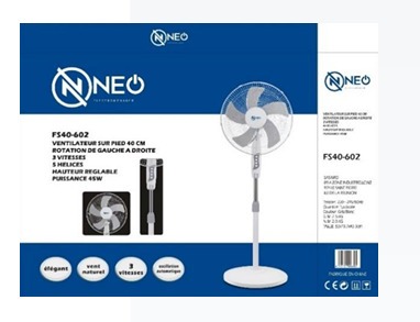 Ventilateur neo sur pied rond : photo 2 sur 2 du produit rappelé le 17/04/2024