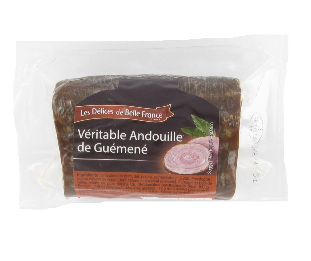 Veritable andouille guemene dbf pv environ 270 g Delices de Belle France : photo du produit rappelé le 19/01/2022