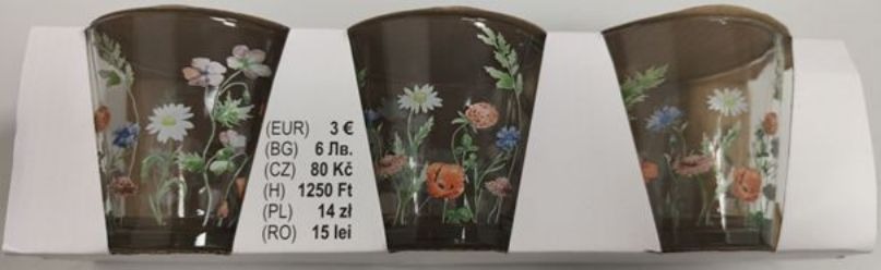 Verres à boire saison Tedi Distribution : photo du produit rappelé le 01/10/2025