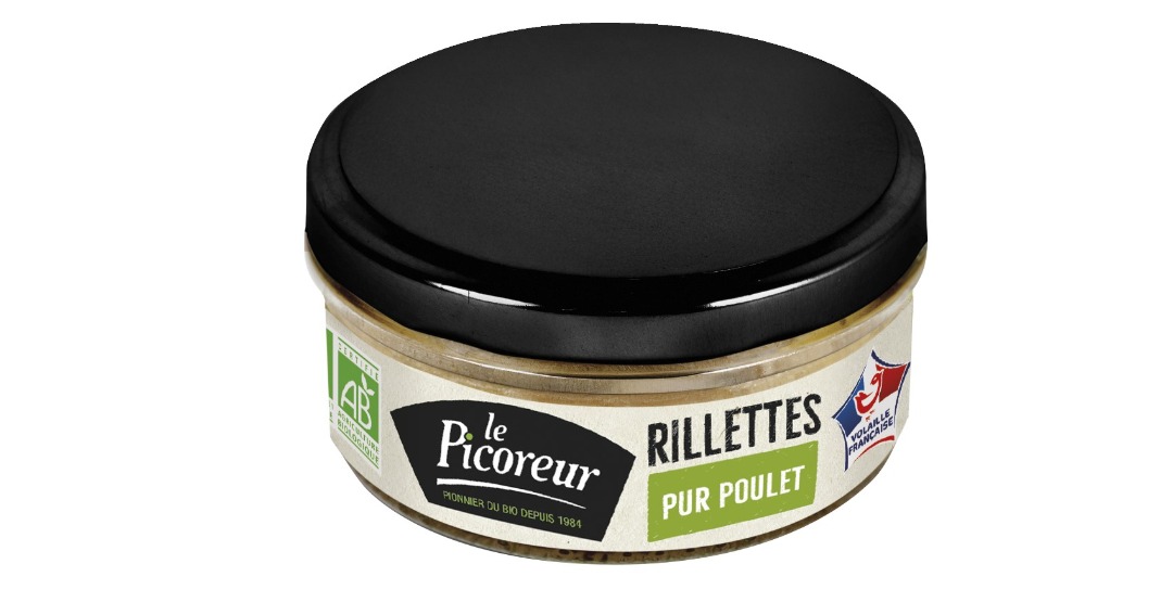 Verrine rillette poulet bio 120g fix picoreur Le Picoreur : photo du produit rappelé le 07/10/2025