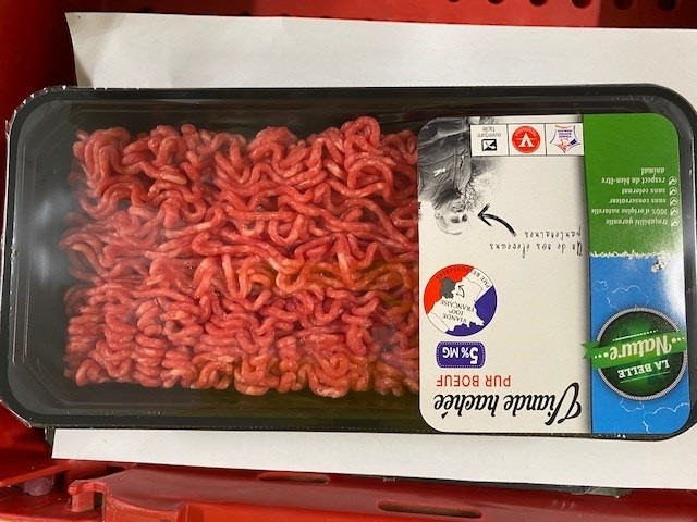 Viande hachée 5% 650g La Belle Nature : photo du produit rappelé le 13/07/2021