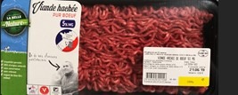 Viande hachée 5% so beef 350 gr tartare Les Ateliers : la Belle Nature : photo du produit rappelé le 04/12/2024