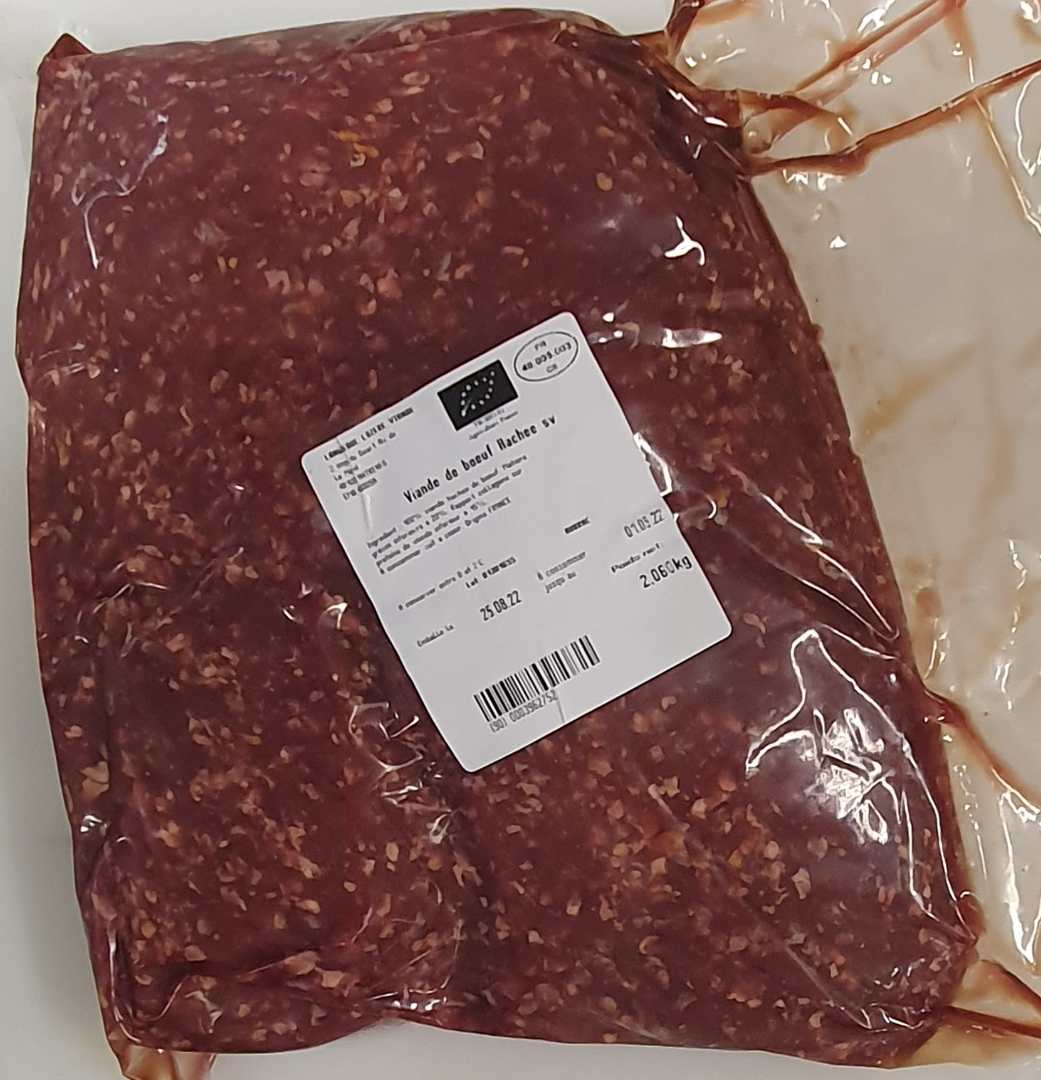 Viande hachée et steak haché : photo 2 sur 2 du produit rappelé le 05/09/2022