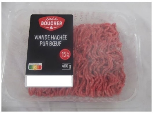 Viande hachée pur bœuf 15%mg L'Etal du Boucher : photo du produit rappelé le 01/09/2026