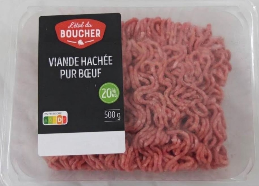 Viande hachée pur bœuf 20%mg L'Etal du Boucher : photo du produit rappelé le 25/09/2026