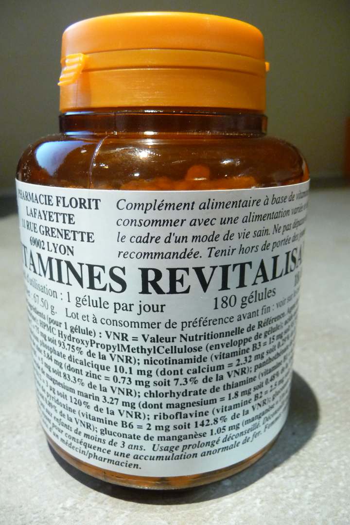 Vitamines revitalisantes Pharmacie Florit Lafayette : photo du produit rappelé le 29/06/2023