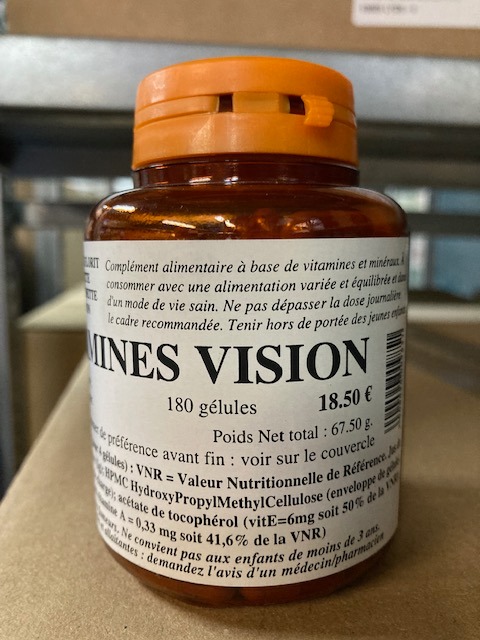 Vitamines vision Pharmacie Florit Lafayette : photo du produit rappelé le 23/09/2021