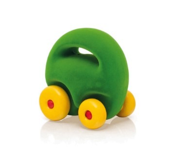 Voiture mascotte verte rubbabu : photo du produit rappelé le 06/03/2024