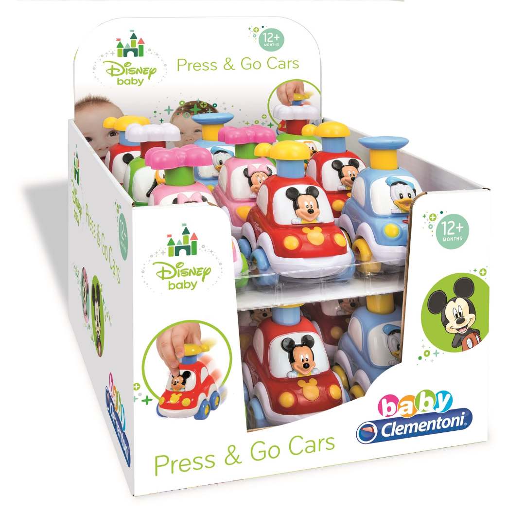 Voitures disney baby press & go Clementoni : photo du produit rappelé le 24/09/2021