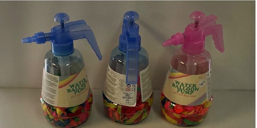 Water balloon pump Primark : photo du produit rappelé le 26/09/2025