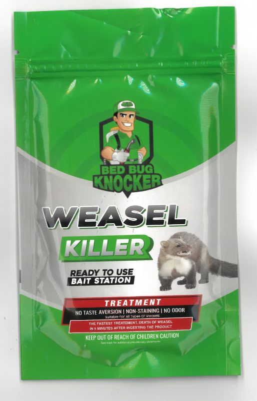 Weasel killer - 500 baits Bed Bug Knocker : photo du produit rappelé le 03/06/2024