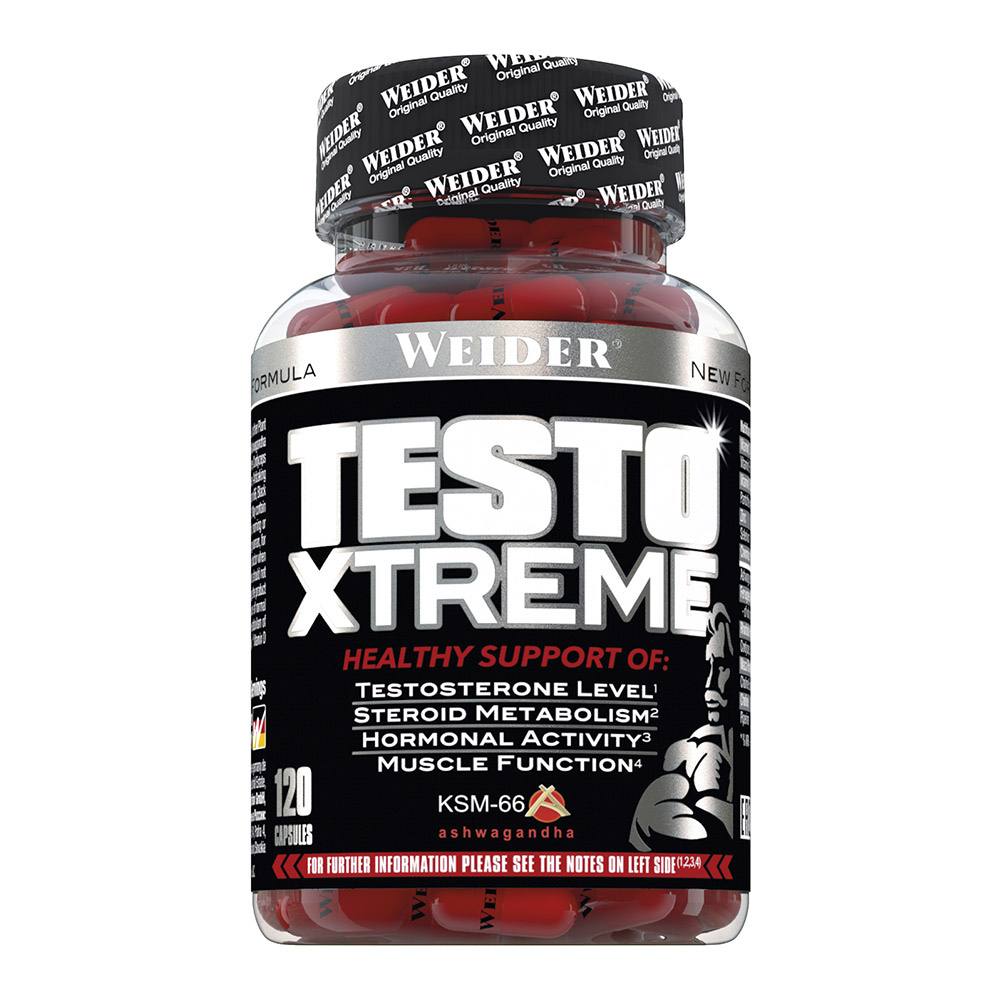 Weider testo xtreme - pot 120 gélules : photo du produit rappelé le 10/09/2021