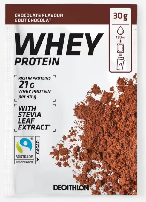 Whey protein chocolat 30g Decathlon : photo du produit rappelé le 03/02/2025