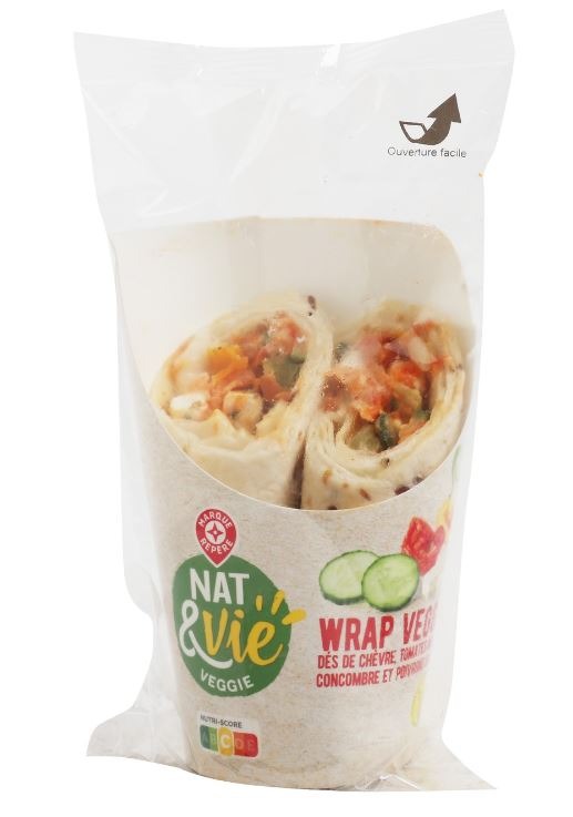 Wrap chevre tomates - 190 g Nat&Vie : photo du produit rappelé le 03/04/2023