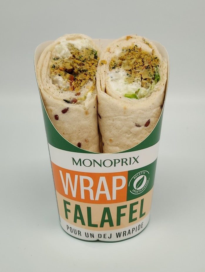 Wrap falafel 180g Monoprix : photo du produit rappelé le 22/07/2024