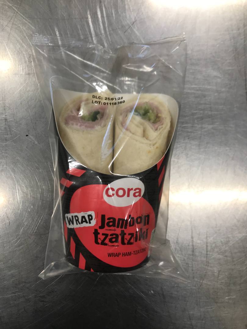 Wrap jamb sce tzatziki 180g Cora : photo du produit rappelé le 24/04/2024