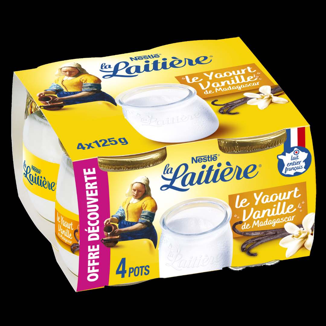 Yaourt a la vanille La Laitiere : photo du produit rappelé le 23/02/2023