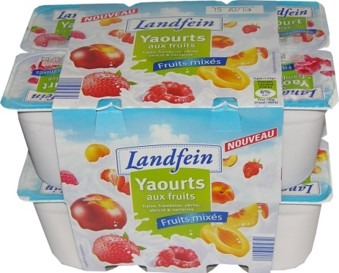 Yaourt aux fruits mixés 12x125g -1,5kg landfein : photo du produit rappelé le 03/12/2021