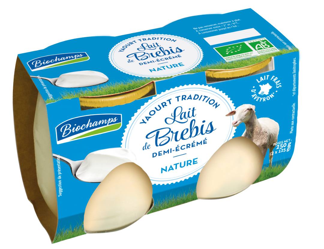 Yaourt brebis tradition 2x125g Biochamps : photo du produit rappelé le 02/05/2023
