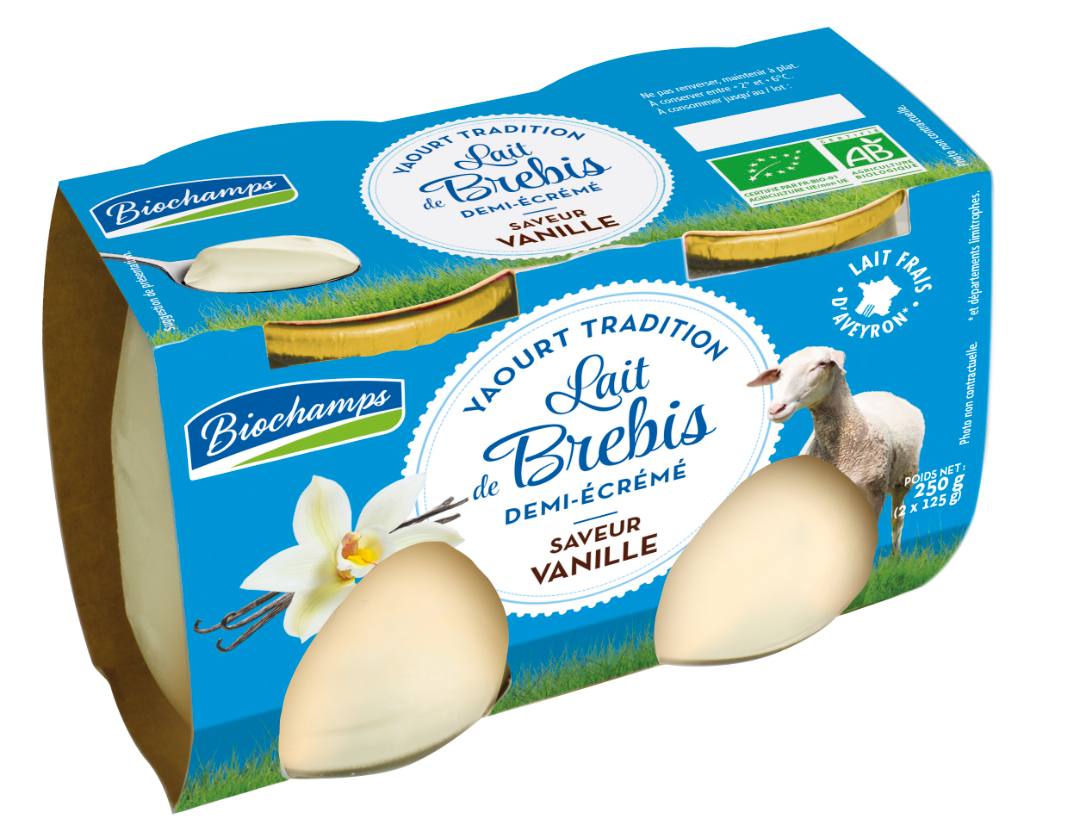 Yaourt brebis tradition 2x125g Biochamps : photo 2 sur 4 du produit rappelé le 02/05/2023