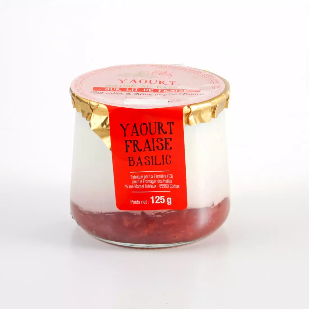 Yaourt fraise basilic 125g : photo du produit rappelé le 02/09/2025