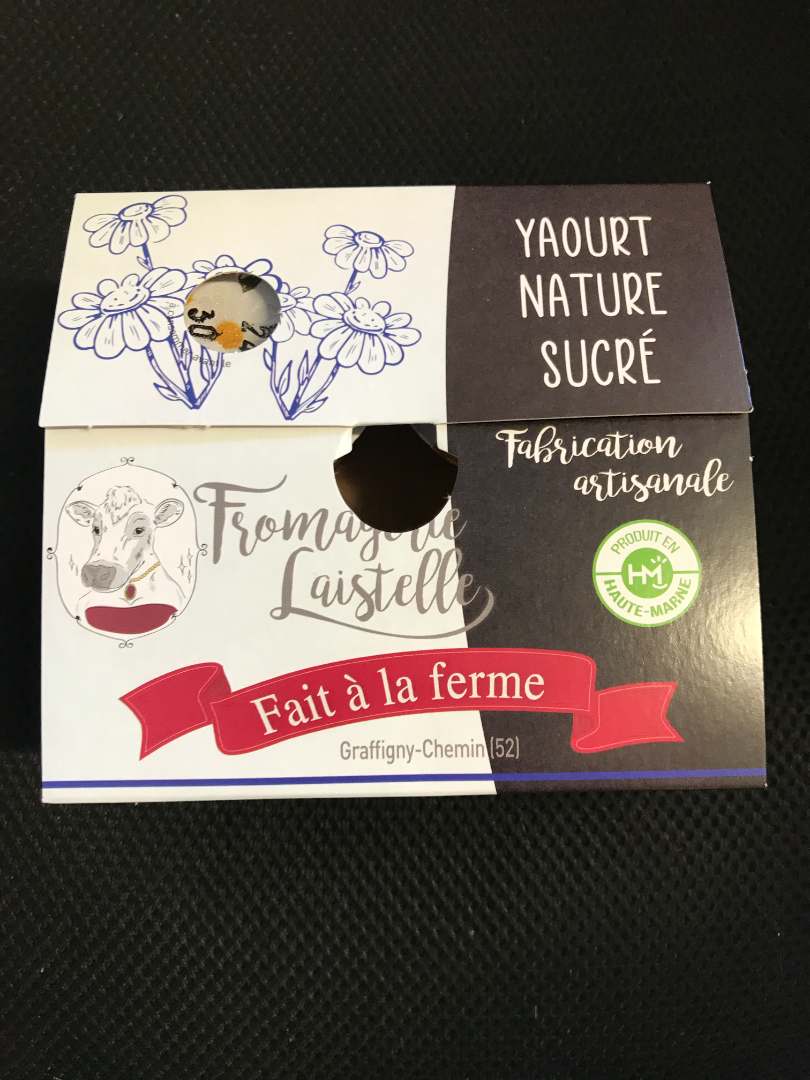 Yaourt nature sucré pack*4 Fromagerie Laistelle : photo du produit rappelé le 03/03/2022