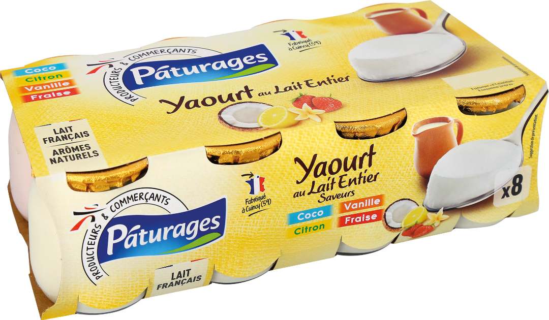 Yaourt pot verre Paturages : photo du produit rappelé le 23/02/2023