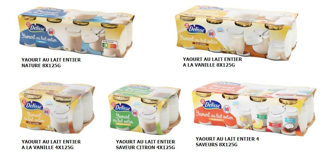 Yaourts au lait entier Delisse : photo du produit rappelé le 23/02/2023