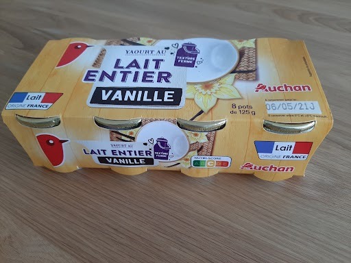 Yaourts Auchan pot en verre nature, vanille & citron : photo 2 sur 4 du produit rappelé le 23/02/2023