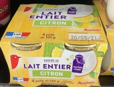 Yaourts Auchan pot en verre nature, vanille & citron : photo 3 sur 4 du produit rappelé le 23/02/2023