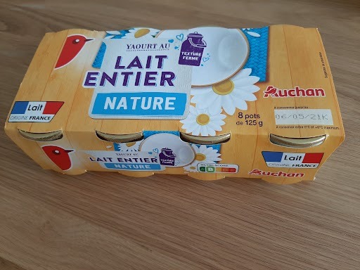 Yaourts Auchan pot en verre nature, vanille & citron : photo 4 sur 4 du produit rappelé le 23/02/2023