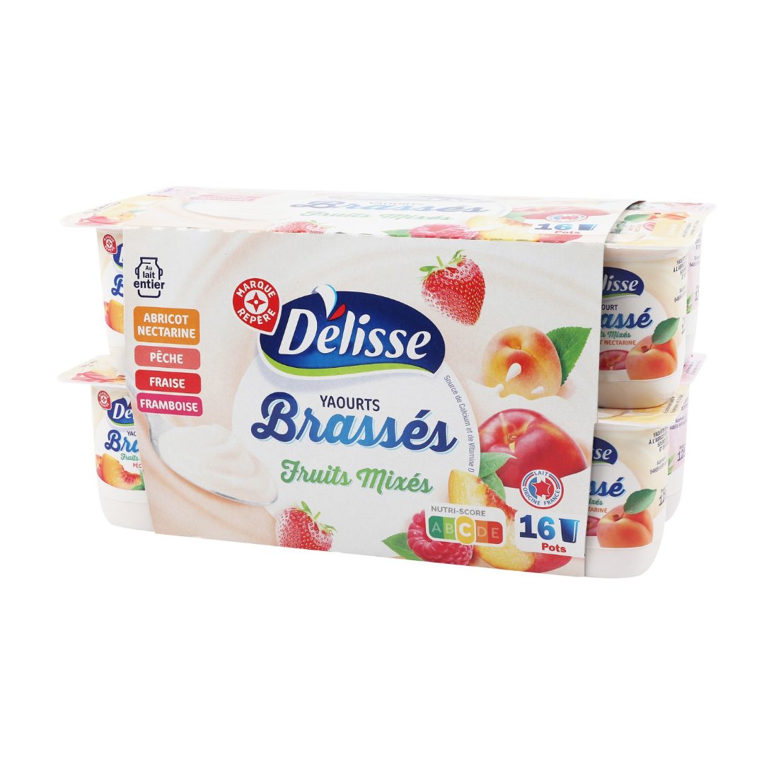 Yaourts brassés aux fruits mixés panachés 16x125g Delisse : photo du produit rappelé le 22/11/2021