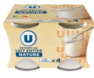 Yaourts pot verre U : photo 4 sur 4 du produit rappelé le 23/02/2023