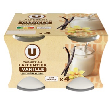 Yaourts pot verre U : photo 2 sur 4 du produit rappelé le 23/02/2023