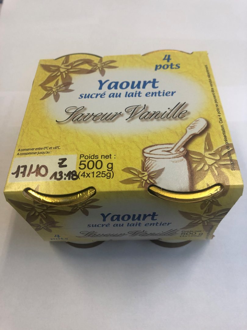 Yaourts pot verre : photo du produit rappelé le 23/02/2023