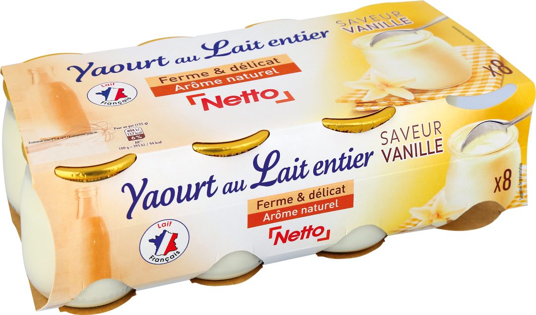 Yaourts pot verre Netto : photo 2 sur 2 du produit rappelé le 23/02/2023