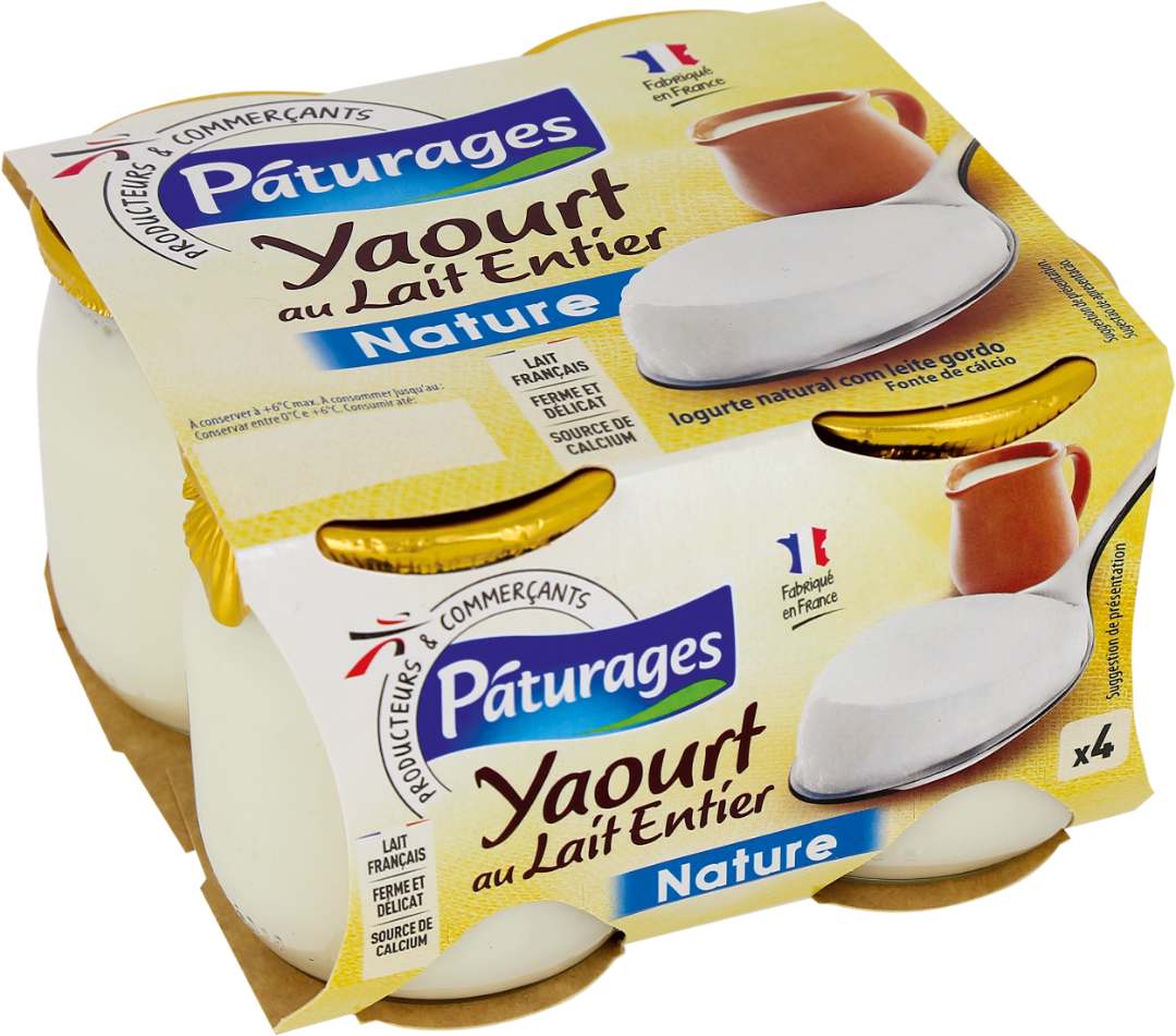 Yaourts pot verre Paturages : photo 2 sur 5 du produit rappelé le 23/02/2023