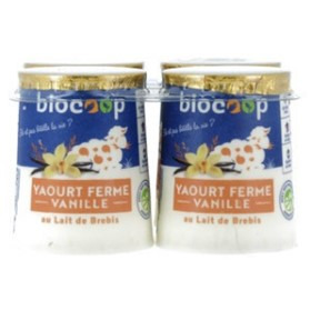 Yaourts vanille brebis x4 - yaourts nature brebis x4 Biocoop : photo du produit rappelé le 02/05/2023