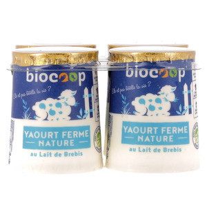 Yaourts vanille brebis x4 - yaourts nature brebis x4 Biocoop : photo 2 sur 2 du produit rappelé le 02/05/2023