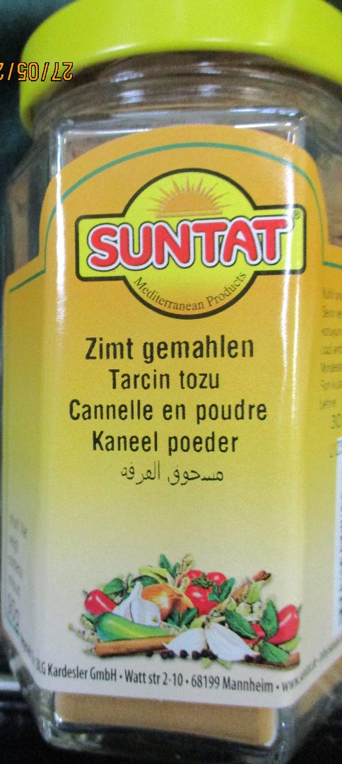 Zimt gemahlen (cannelle en poudre) Suntat : photo du produit rappelé le 02/06/2025